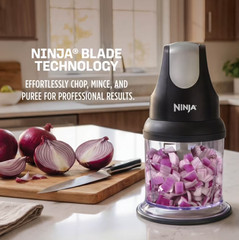 Ninja Express Chop 2 Cup Food Chopper One Touch Pulse NJ100 Gray
