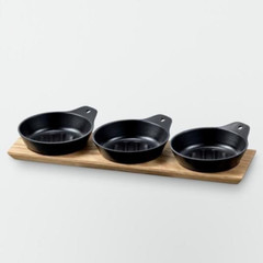 VERMICULAR Mini Skillet 3 Piece Set and Tray Shallow and Deep Type JAPAN NEW
