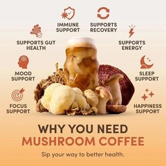 (Pack of 2) Organic RYZE Mushroom Coffee * 30 Servings Per Pack -Free Shipping