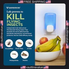 Wondercide fly trap starter kit indoor bug catcher for fruit flies gnats moths