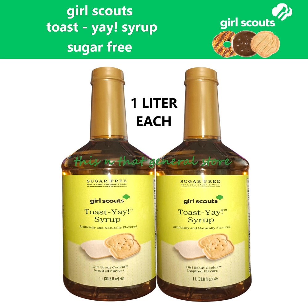 2x GIRL SCOUTS Sugar Free TOAST YAY SYRUP Coffee Baking Desserts French Toast