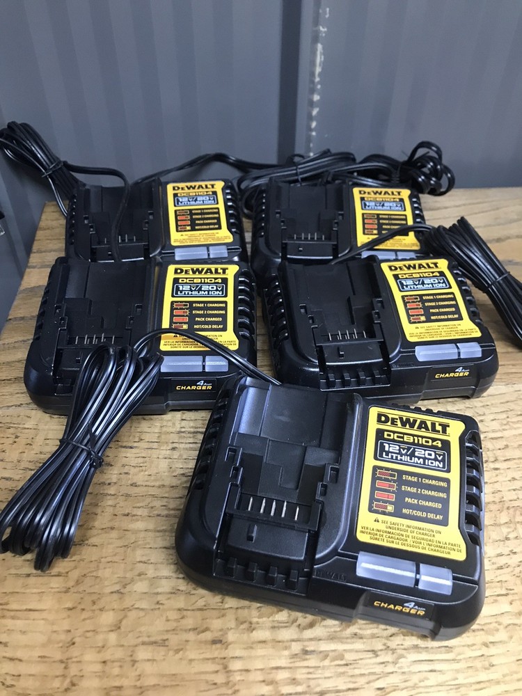 5 PACK 20V DEWALT CHARGER DCB1104 BRAND NEW