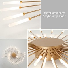 42-Light Fireworks Ceiling Light LED Flush Mount App Remote Dimmable Modern