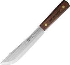 Old Hickory Kitchen Butcher Knife 7″ Carbon Steel Blade Hickory Wood Handle
