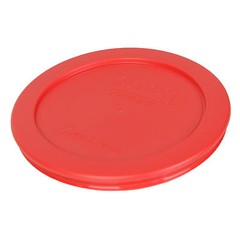 Pyrex 7200-PC Round 2 Cup 5″ Storage Lid Cover 2 Pack Red for Glass Bowl
