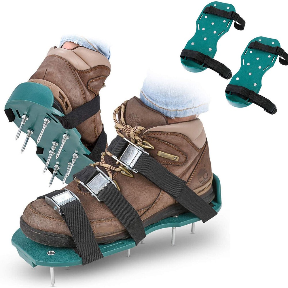 1 Pair Heavy Duty Lawn Aerator Shoes Grass Aerator Shoes Aerating Spike Sandal