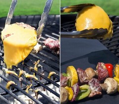 G & F 10037 5-PIECE-SET BBQ GRILL MAT, 100% NON STICK, EXTRA THICK HEAVY DUTY