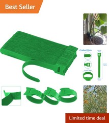 60 PCS Reusable Nylon Plant Cable Ties – 6 Inch Adjustable Green Straps