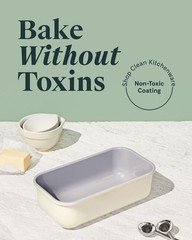 Non-Stick Ceramic 1 lb Loaf Pan – Naturally Slick Ceramic Coating – Non-Toxic…