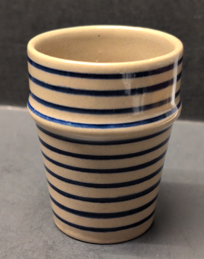 Anthropologie Moroccan Beldi Ceramic Stripe Cup 3.25″