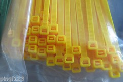 100pcs Cable tie nylon zip lock 4 x 200mm ~ 8 in inch with 10 color 50 lbs