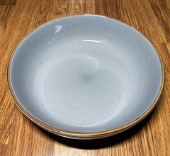 Over & Back Yes Let’s Dinner/Pasta Bowls 8 1/4” Gray Set of 4 Stoneware EUC