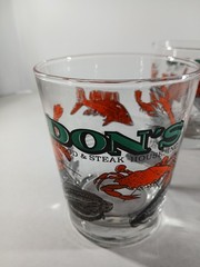 Lot of 3 Don’s Seafood & Steakhouse Restaurant Rocks Low Ball Drinking Glasses
