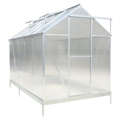 4.2/6.2/10.2ft Greenhouse Walk-in Green House Kit w/ Vent & Rain Gutter Backyard