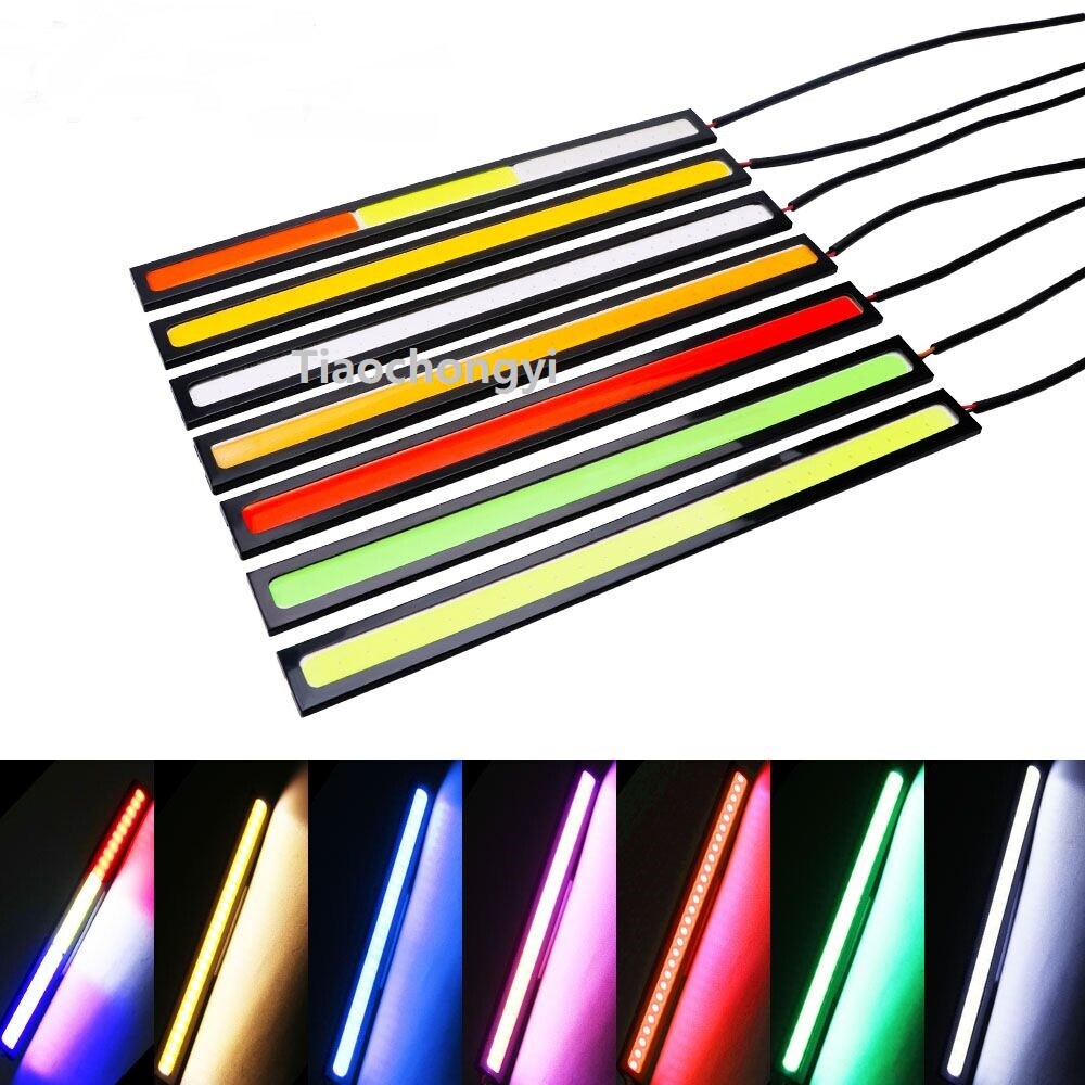 DC12V 17cm Car Daytime Running Lights DRL COB LED Strips Bright Fog Light 2pcs