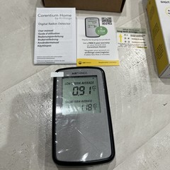 Airthings Corentium Home 223 Digital Radon Detector, Black/Gray, portable