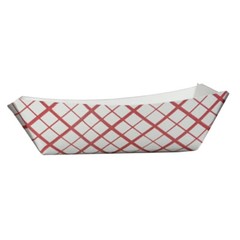 Southland Kraft Board Food Tray Red White .5 lb. 4.7″ L x 3.25″ W | 1000/Case