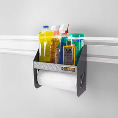 12 In. W X 6.5 In. D Silver Tread Plate Steel Clean-Up Caddy Garage Storage for