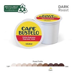 Café Bustelo Espresso Style Dark Roast Coffee K-Cup Pods, 96 Count