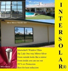 Silver Black one way mirror 15% Window Tint Film Auto Residential Intersolar®