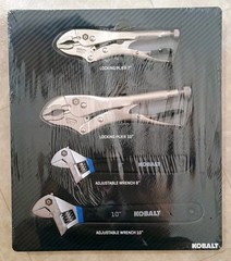 KOBALT 9 Piece Tool Set 6 Pliers, 2 Adjustable Wrenches and Wire Strippers