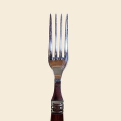Scof France Recamier Rio Flatware Set 44pc Stainless Steel Wood Handle MCM VTG