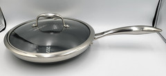 HexClad 10″ FRYING PAN with LID 10-Inch 10 Hybrid Non-Stick -Used Good Condition