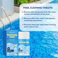 Pool Cleaning Tablets For Crystal Clear Water,Clears Cloudy Or Hazy Pool Water