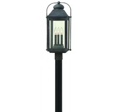 Hinkley 1851DZ 24.25″ Outdoor Post Lantern in Aged Zinc