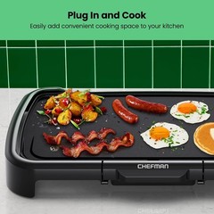 XL Electric Griddle with Removable Temperature Control, Immersible Flat Top G…