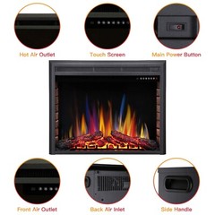 R.W.FLAME 36” Recessed Electric Fireplace Insert,Remote Control,750W-1500W