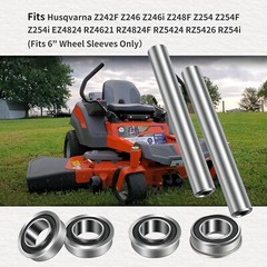 2*Stainless Steel Front Axle & Bearing Conversion Z242 246 248 254 6″Sleeve