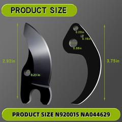2Pcs N920015 & 1Pcs Na044629 Cordless Pruning Shears Replacement Blades Compa…