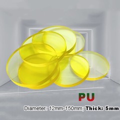 5mm Thick Round Polyurethane PU Disc Discs Damping Pads Sheet | Φ 12mm-100mm