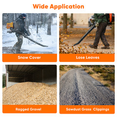 Leaf Blower 75.6CC 2-Stroke Backpack Gas Powered Leaf Blower 236MPH Wind Speed