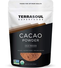 Terrasoul Superfoods Raw Organic Cacao Powder, 16 Oz, Rich Chocolate Goodne