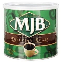 MJB European Ground Coffee Dark Roast 23 Ounce Can