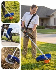 43CC Weed Wacker Gas Powered, 3-in-1 Gas Weed Eater 2-Cycle String Trimmer Yard