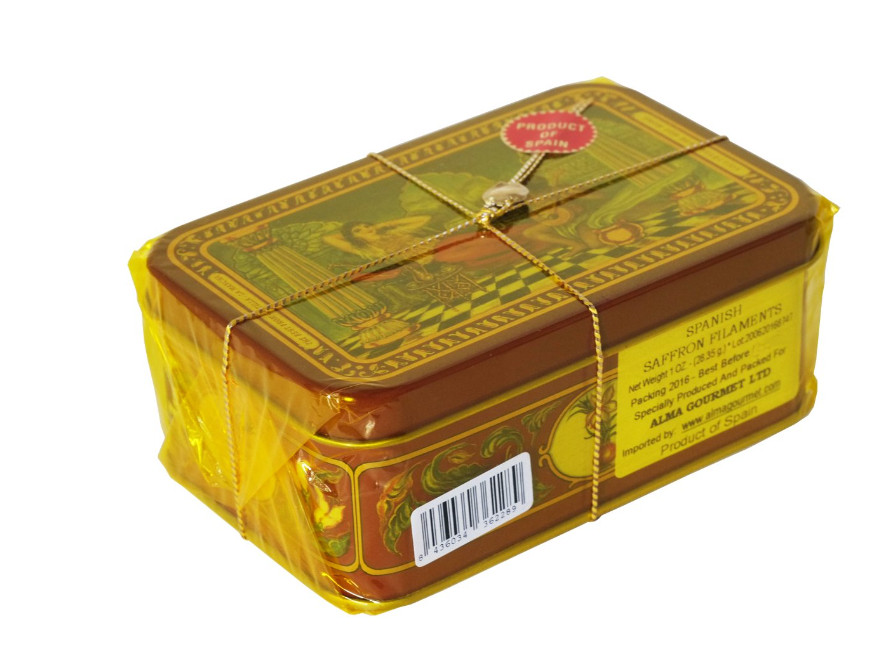 Alma Gourmet Altaj Premium Spanish Saffron Threads Spice 1 Ounce Tin