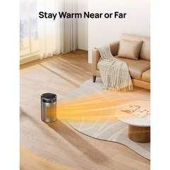 DREO 1500W Atom 416 10″ Whisper-Quiet Portable Ceramic Space Heater with Temp