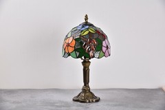 Tiffany Table Lamp Bedside Lamp Floral Stained Glass Lamp Desk Light H14″