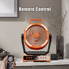 20000mAh Camping Fan Rechargeable Portable Fan with Remote LED Lights & 4 Speeds