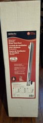 Deflect-O Aluminum Silver/White Oval Adjustable Skinny Duct 4.875 D x 27 to 48″L
