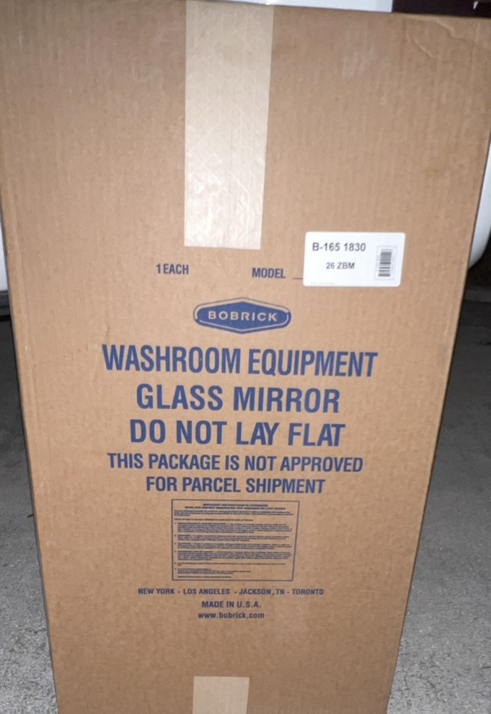 Bobrick Glass Mirror B-165 1830 Bathroom Adults Model Washroom Equipment