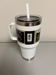Classic White YETI® 35 Ounce Travel – Authentic, Brand New, , W / straw