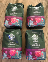 Verona Ground Coffee Dark Roast 7lbs Starbucks Caffe 28oz x 4 Bags LOT