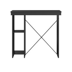 Ardent No Tools Small Space Writing Desk, Black delivery fast