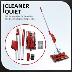 4000 RPM Swivel Sweeper Cordless Vacuum Lightweight 360 Swivel Rechargeable Quad