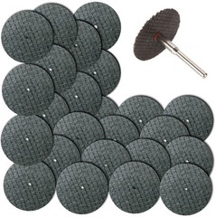 100pc Fiberglass Reinforced Cut Off Wheel Disc w/ 2 Mandrel 1/8″ Fit Rotary Tool