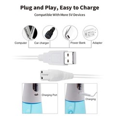 USB Charging Cable for Water Flosser Portable Cordless Oral 1 Pack, White